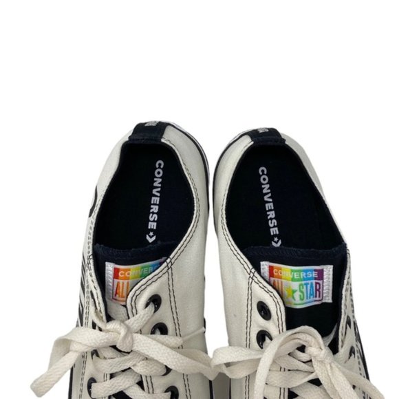 Converse Ctas Low Top Wedding White Canvas Men’s Sneakers Custom 171213C-WHTOFBK - Picture 8 of 12